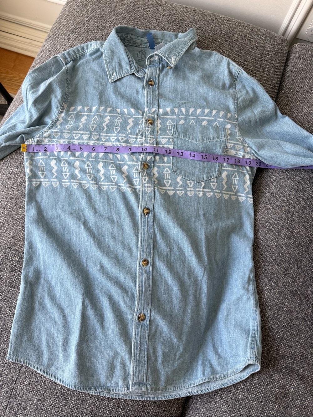 H&M Light Blue Denim Shirt - Picture 7 of 11